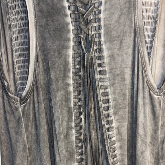 POL Grey Smocked Tank Top-NWOT - Picture 3 of 7